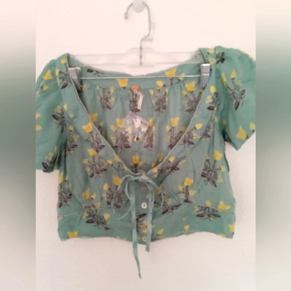 🦠NWOT Free People Sage Green Summer Skirt Set - Picture 7 of 7